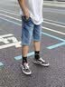 罗蒙（ROMON）牛仔短裤男夏季薄款潮流男士休闲五分裤宽松裤子男装9607浅蓝2XL 实拍图