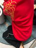 真维斯男童加绒卫衣秋冬款童装儿童红色打底衫百搭冬装中国风保暖上衣 红 年少有为 130 实拍图