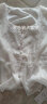 YZYQ短袖雪纺衬衫女2023年春夏季新款法式减龄漂亮洋气小裙摆收腰遮肉 白色 L（110-125斤） 晒单实拍图