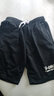 左斯客男夏季宽松休闲男士夏装5分薄款马裤运动大裤衩沙滩裤潮流修身半截中裤男装加大码 黑色 XXXL 实拍图