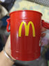 ins风美式复古笔筒卡通个性高颜值学生桌面办公室大容量可爱简约收纳桶 复古红+M字母贴纸 实拍图