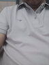 七匹狼短袖T恤男夏季桑蚕丝Polo打底衫男士凉感5A抗菌翻领短T男装上衣 003中灰-天丝面料 4XL 190/104A 实拍图