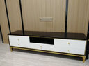 思轩家具（CI XUAN FURNITURE）电视柜茶几客厅组合套装家用大理石现代简约轻奢地柜新款 大理石电视柜黑白色 1.8*0.4*0.5 实拍图