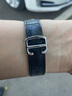 十瑞（SHIRUI）适用于卡地亚鳄鱼皮表带蓝气球原装坦克Tank系列男女真皮手表带 黑色【蓝气球】银色按扣 【表带宽度】20mm 实拍图