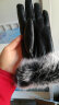 斯普琳 皮手套女秋冬韩版兔毛开车可触摸屏分指户外防风保暖手套女 黑色L 晒单实拍图