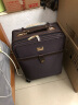 MINLUBAOLUO商务行李箱男拉杆箱万向轮女士旅行箱16/18/20英寸登机箱箱子 咖色  20英寸【竖款】可登机 实拍图