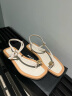 Pedro凉鞋24春季新款女鞋时尚金属装饰夹趾凉鞋PW1-66680035 灰褐色 37 晒单实拍图