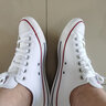 匡威（Converse）官方All Star经典帆布男女低帮休闲运动小白鞋101000 101000/白色 43 实拍图