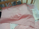 罗莱家纺纯棉全棉60支贡缎简约单人拆件枕套一对装纯色丝滑 伊斯卡恩枕套-粉色 60支 一对 48cm*74cm 实拍图