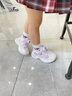 芭比童鞋春秋旋钮扣女童运动鞋小花老爹鞋儿童运动鞋DA6071浅紫28码  实拍图