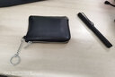 欧凡卡蒂多功能男士钱包短款拉链小钱包女式手拿包牛皮零钱包大容量钥匙包 黑色 实拍图