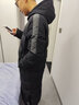 李宁 棉服男冬季长款加厚保暖过膝防风连帽外套羽绒服 黑色（棉服） L /175 实拍图