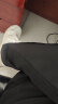 7家优品 冰丝休闲裤男士春夏季新款美式宽松垂感直筒裤修身微喇长裤子男 SBXS-C911黑色 XL 晒单实拍图