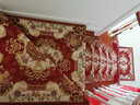 双喜临门 楼梯垫 踏步垫欧式实木楼梯垫免胶自粘吸水防滑地垫可水洗 900红色 转角平台定制 请联系客服 实拍图