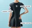 李宁（LI-NING）泳衣女连体裙式修身显瘦游泳衣舒适透气温泉度假泳装088 黑色XL 实拍图