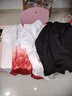 李宁（LI-NING）羽毛球服套装成人专业比赛运动服速干短袖圆领训练排汗团购印字 男子/白色上衣/黑色短裤 套装 XL 实拍图