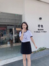 红蜻蜓含内衬防走光半身裙a字裙女西装短裙2025年夏季新款高腰裙子包臀 黑色 L 实拍图