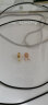 XD不锈钢扣项链绳编织蜡皮绳长款水晶琥珀玉佩翡翠吊坠项链挂绳男女款坠子挂件黑红绳子 1.5mm棕色 18寸约45厘米 实拍图
