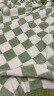 洁丽雅（Grace）A类毛毯加厚法兰绒毯子四季透气空调毯透气毛巾被绿格200*230cm 实拍图