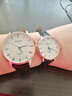 佰时顿(BASID)情侣手表一对价防水石英男女皮带表韩版潮流时尚中学生个性手表刻字定制七夕情人节礼物 7789A玫金一对白底黑 实拍图