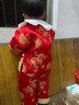 优益贝宝宝周岁抓周衣服男宝女宝抓周礼服唐装周岁生日喜庆礼服演出服 吉祥福（90码含鞋帽袜） 均码 红色 实拍图