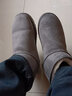 回力官方雪地靴男靴棉鞋男鞋冬季保暖高帮加绒加厚面包鞋子男 灰色 41 实拍图