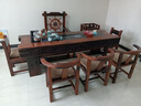 唐博士 茶台 茶桌  船木茶桌 实木茶桌 新中式老船木茶几龙骨茶桌椅组合 1.8米龙骨茶桌+1船舵+4靠背 实拍图