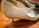 ZHR高跟鞋女细跟法式小香风OL拼色百搭通勤职业鞋女尖头浅口气质单鞋女 U76 杏色 39  实拍图