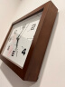 多帝家（DODEKA）日式实木方形挂钟家用客厅卧室大号时尚时钟办公室简约大气石英钟 DOA-230004A 实拍图