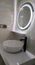 毕斯罗（BISIlUO）浴室柜陶瓷一体盆小户型洗漱台卫生间大理石洗脸台台上洗手盆组合 60CM白色智能圆镜款 晒单实拍图