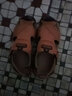 卡力丁 凉鞋男真皮包头运动休闲凉拖鞋2021夏季透气厚底户外防滑男士沙滩鞋 7238浅棕色 39 实拍图