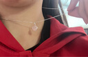 Gramda福牌925银项链女士设计感颈链闺蜜锁骨链首饰老婆生日礼物送女友 白金色福牌项链 实拍图