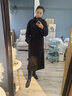 三只小山羊明星同款【钻石绒系列女主角】100纯羊绒大衣女士修身版型大衣 黑色 M 实拍图
