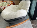 希尔顿家居企鹅椅简约现代摇摇椅成人躺椅阳台家用休闲椅客厅轻奢懒人沙发椅 【舒适麂皮绒丨3A公仔绵】+脚踏 实拍图