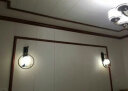 君鑫现代新中式壁灯客厅背景墙壁灯饰中国风卧室床头灯酒店过道楼梯灯 B006黑描金壁灯+送LED光源 实拍图