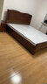 麦娅月实木床 胡桃木实木床中式双人床简约家用主卧婚床实木大床 胡桃木床+1柜+8cm环保棕垫 1800*2000mm抽屉款 实拍图