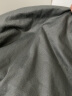 曼克顿（MANKEDUN）牛奶绒四件套冬季保暖法兰绒纯色刺绣冬加厚加绒床单被套家用宿舍 绒轻羽-高级灰 四件套1.8m床适用-被套200*230cm 实拍图