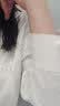 暖乔（Nuanqiao）全棉牛津纺纯棉衬衫女长袖宽松春秋白色工装休闲打底衬衣 蓝色 M（100-115斤） 实拍图