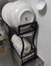 集简空间 放碗架厨房沥水置物架碗盘收纳架双层台面碗碟架两层晾碗架小型碗筷收纳盒二层小号窄款不锈钢黑色 小蛮腰窄款长31-双层304不锈钢碗碟架【全套挂件 实拍图