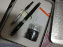 优尚（OASO）S16男女钢笔商务礼盒装男士办公练字墨水笔学生钢笔双笔尖礼品财务笔 免费刻字定 双笔尖黑色银夹（0.38mm+0.5mm） 实拍图