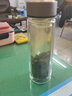 富光玻璃杯双层男女大容量耐热水杯便携过滤泡茶杯子定制印字logo 420ml咖啡色 实拍图
