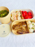 CAMUZ日式双层饭盒 可微波炉加热 上班族便携密封分隔餐盒 塑料便当盒 黄色双层饭盒+筷勺+汤杯+方块包 实拍图