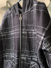 莫代尔格子外套女2025春秋新款开衫时尚修身显瘦加厚保暖女装上衣 黑色 L 实拍图