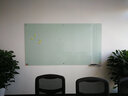 惠鑫钢化玻璃白板超白哑光投影磁性办公写字板家庭移动会议展板教学手写板培训儿童画板磁吸玻璃净白板 120*200CM 实拍图