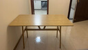 编草人餐桌椅组合家用饭桌子小户型简约公寓快餐出租商用长方形电脑桌 原木色【送货到家】现货速发 120cm 【宽60CM】单桌子 实拍图