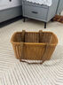 萦娪菜篮子手提藤编 野餐篮 买菜篮子仿藤编草编织篮购物买菜篓洗澡水 大号 实拍图