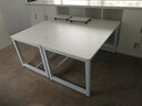 福红龙【现货秒发】电脑桌台式家用现代简约写字桌办公学习简易书桌 暖白色+白架 长140*宽80*高73 实拍图