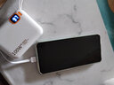 充电宝100W超级快充20000毫安时大容量自带线超薄迷你小巧可爱可登机苹果PD快充安卓通用移动电源 象牙白【自带双线-10W快充】标准版提速300% 适用苹果安卓小米OPPO一加VIVO等 实拍图