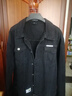真维斯（Jeanswest）夹克男士2025秋冬牛仔夹克痞帅潮工装翻领外套男黑灰色2XL 实拍图