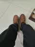 西域骆驼商务休闲皮鞋男大码透气软底户外休闲鞋中年爸爸鞋厚底耐磨工装鞋 浅棕-皮鞋码 42 实拍图
